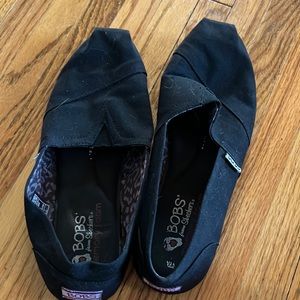 Bobs Skechers Black Canvas 9.5